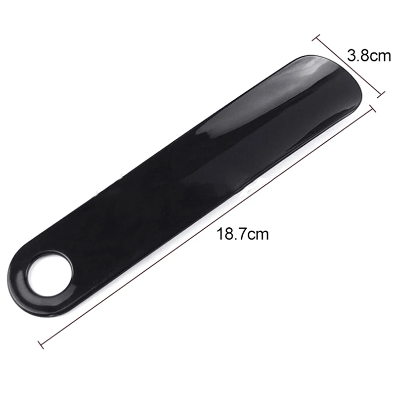 

18.5cm 1Pcs Shoe Horns Professional Black Plastick Shoe Horn Spoon Shape Shoehorn Shoe Lifter Flexible Sturdy Slip