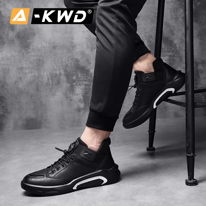 Мужские кроссовки из дышащей и ткани черные Turnschuhe натуральной кожи Повседневная