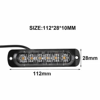 

Car Light Lamp 6-LED Hazard Warning Flash Strobe Luminous Driving Parts Set Kit