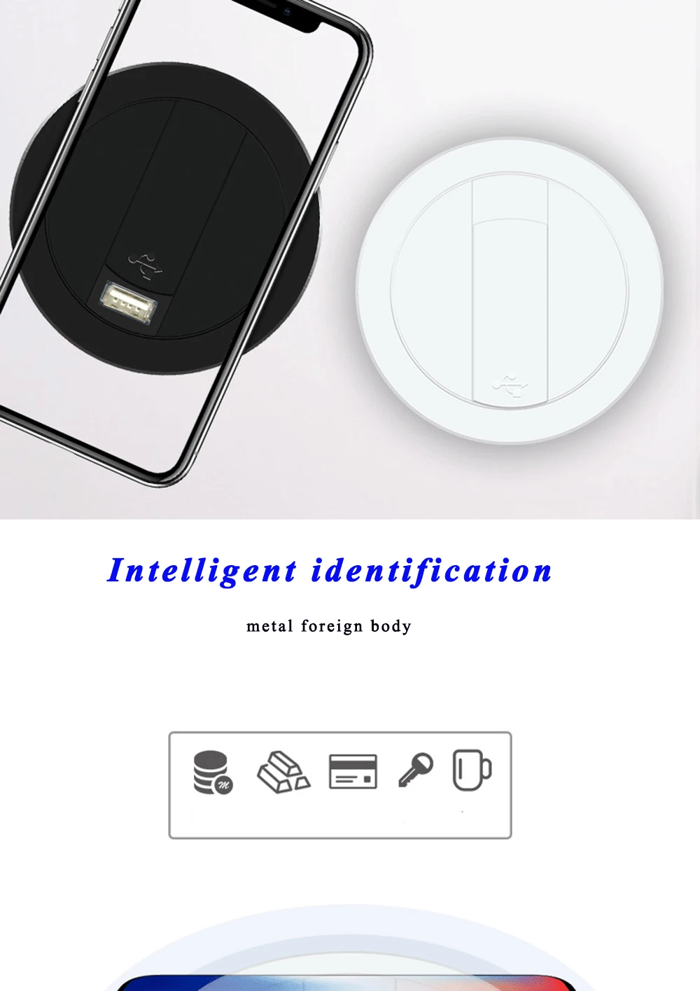 06Embed Desktop Charger Office Desk Wireless Fast Charger 