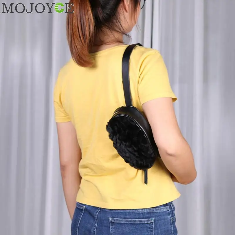 Waist Pack Plush Leather Fanny Pack Chest Bags for Women Ladies Phone Bag Travel Money Belt Bolsa Functional