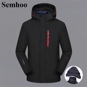 

Mens Winter Jackets And Coats Casual Hooded Long Section Blue Liner Thick Warm Solid Color Simple Cotton Coat Slim Plus Size Men