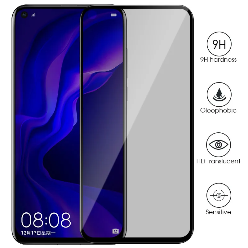 Anti Spy Tempered Glass For Huawei Honor 8X Screen Protector Honor 50 9X Pro 10i 10 Lite  8C 8S 7A 7C 9C 9A 20 30s X10 View 20 phone glass protector