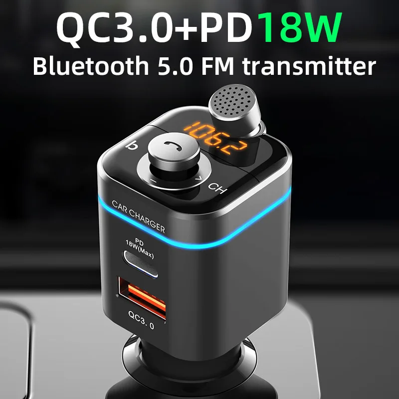 Автомобильный MP3 плеер Cden приемник Bluetooth 5 0 FM передатчик pd18w USB C автомобильное зарядное устройство U диск
