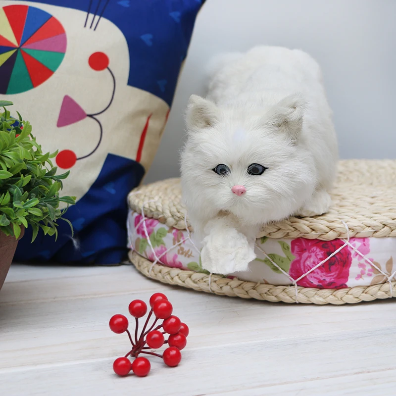 Имитация животных, игрушка для кошек, кукла в виде котенка, модные креативные подарки, украшение для дома, статическая модель животного, Детские когнитивные игрушки 41x14 см