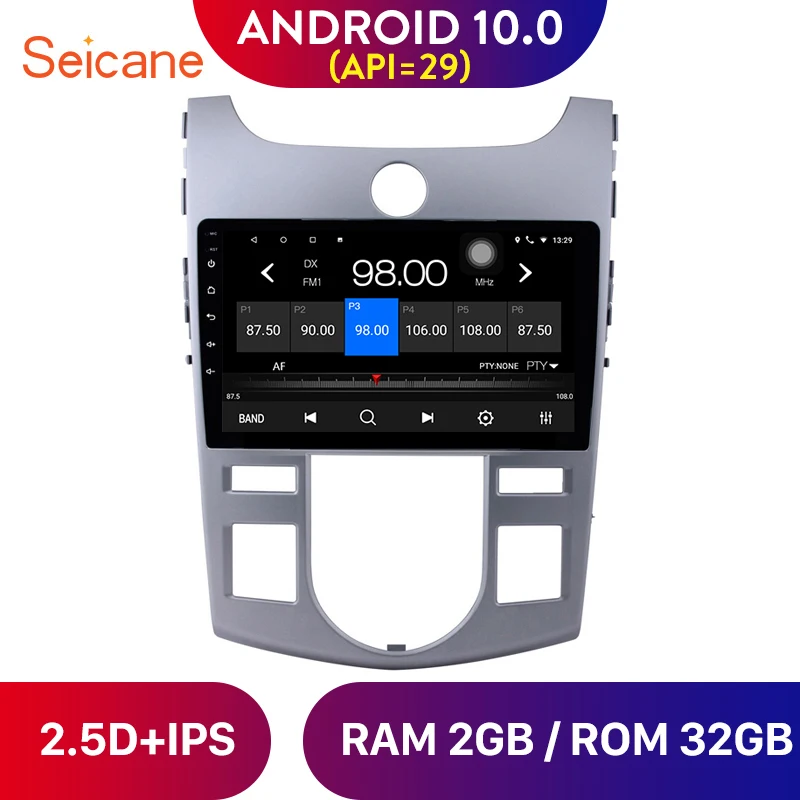 Автомагнитола Seicane Android 10 0 9 дюймов ОЗУ 2 Гб GPS-навигация для Kia Cerato TD 2008-2009 2010 2011 2012