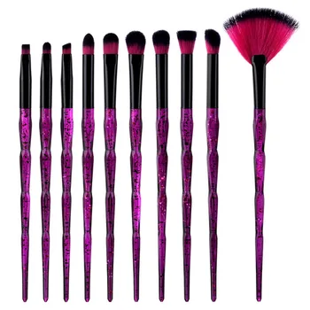 

1Set*10pcs Purple Diamond Star Brushes Professional Makeup Brushes Set Powder Foundation Eyeshadow Make Up Brushes Cosmetics