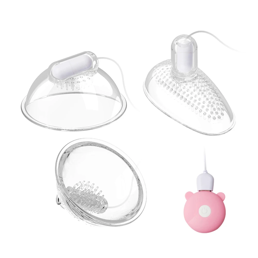Tanie USB silikonowa przezroczysta wibracyjna sutek Sucker stymulator piersi wibrator do łechtaczki z 10 trybami masażer do piersi erotyczne dokuczanie