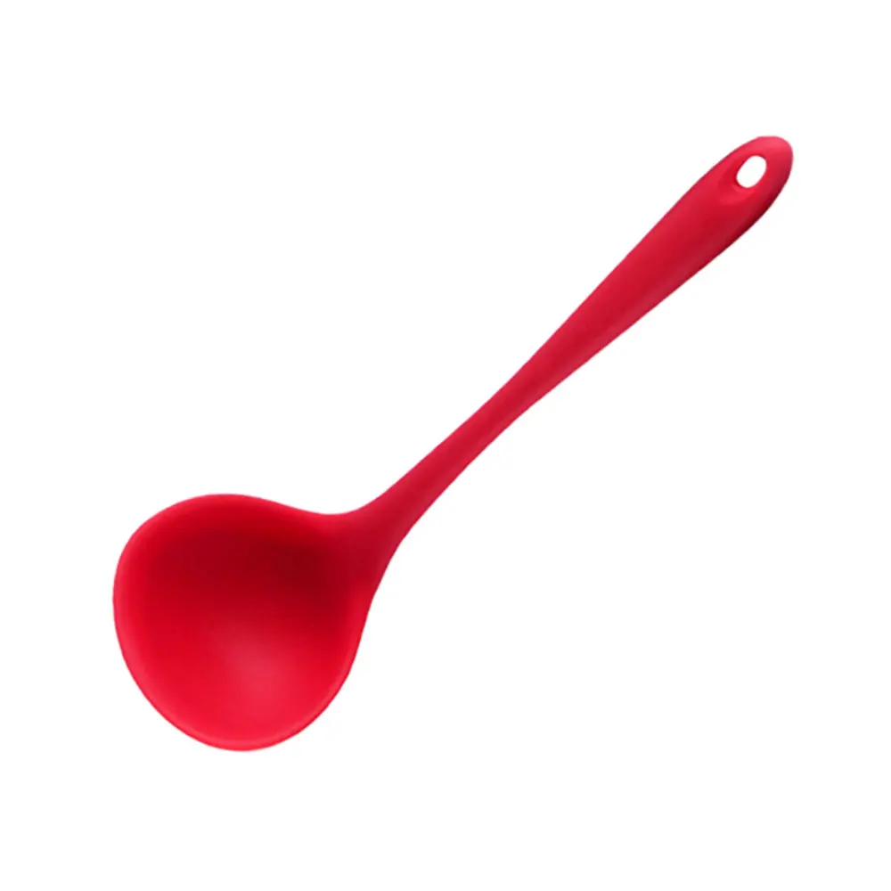 Silicone world Long Handle Soup Spoon Scoops Long Handle Porridge Spoon Rice Ladle Scoops public spoon Kitchen Tool Cooking Tool kitchenware accessories