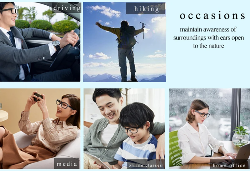 Non bone conduction Bluetooth audio smart glasses driving Sunglasses suitable for iOS Android system support dropshipping