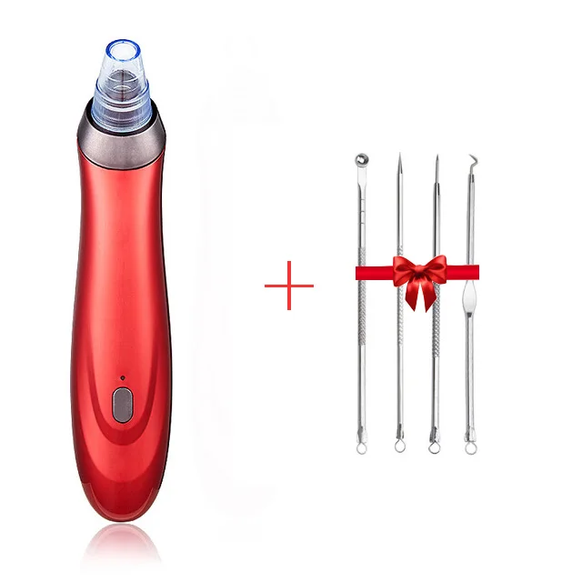 Red with Needles Средство для удаления угрей и ухода за кожей лица для глубоких поры, акне вакуумное всасывание прыщей алмазный инструмент для красоты лица Прямая поставка - Цвет: Red with Needles