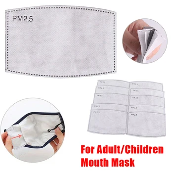 

4/10 Pcs Anti-odor Anti-dust Square PM2.5 Mask Filter Five-layer Filtration Anti-gas Replaceable Activated Carbon Filter Chips
