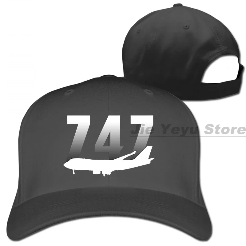 747 Baseball cap men women Trucker Hats fashion adjustable cap - Цвет: 1-Black