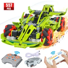 

New 561PCS MOC City Remote Control Rotating Racing Car Bricks RC Supercar Vehicle Building Blocks Toys for Boy New Year Gift