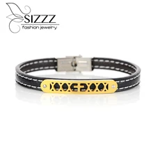 22,5 см длинные европейские и американские ретро кожаные модные оптом из нержавеющей стали крест браслет и браслеты для мужчин