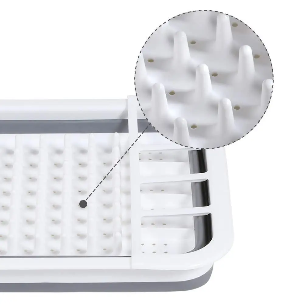 New Foldable Dish Rack Kitchen Storage Holder Drainer Bowl Tableware Plate Portable Drying Rack Home Shelf Dinnerware Organizer