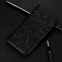 Leather Wallet Flip Phone Case - M30s (Black)