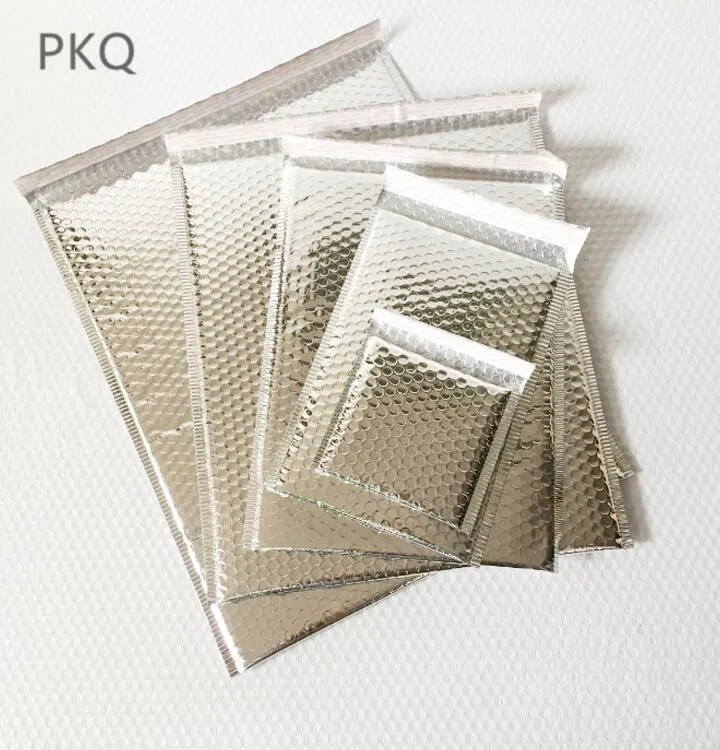 

50pcs Large Silver Plating Paper Bubble Envelopes Bags Mailers Padded Shipping Envelope With Bubble Mailing Bag 28x35cm/24x28cm