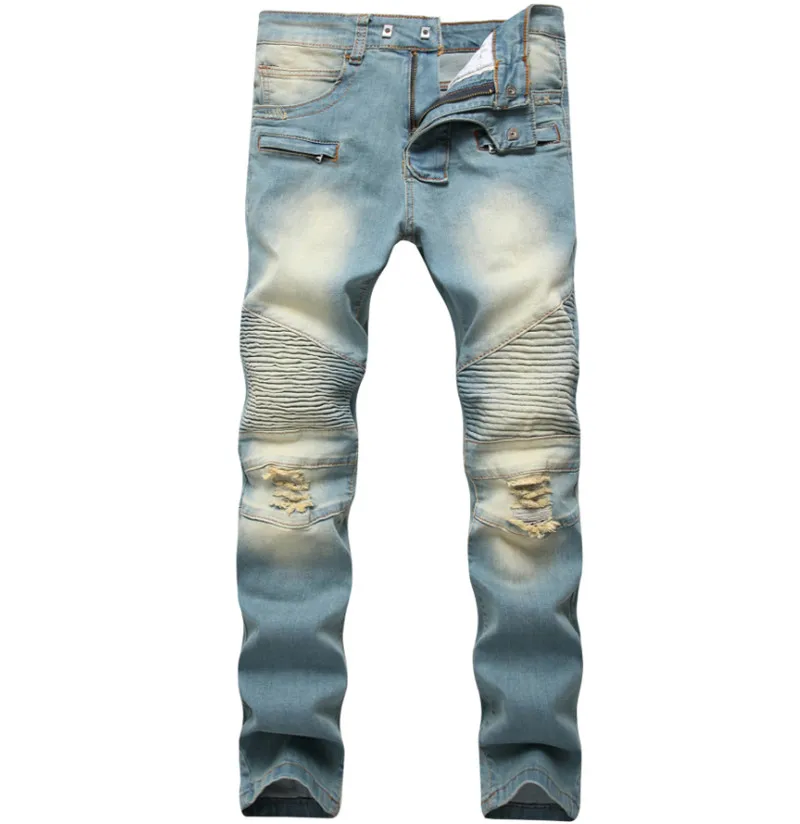 

2019 Old cow motorcycle jeans Leisure Mens pants of locomotive riding motorcycle pants Biker Pants Denim motorcycle Trousers