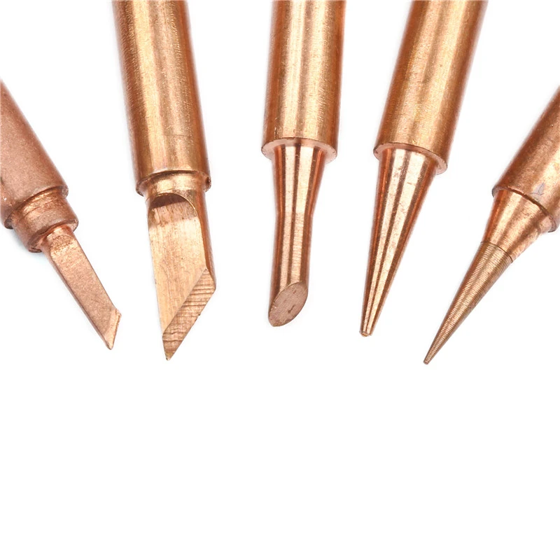 5pc Copper 900M-T Soldering Iron Tip Lead-free Solder Tips For Soldering Station