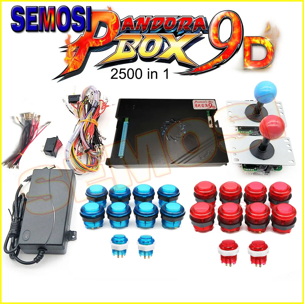 Pandora Box 9 1500 Игровой Набор DIY аркадный набор аркадный кнопочный джойстик для аркадной машины комплект домашнего шкафа 2 игрока