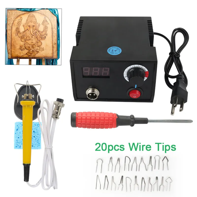 110 V/220 V быстроходный деревообрабатывающий фрезерный станок пирография ручка наборы для ухода за кожей Регулируемый Температура дерево машина Тыква ремесла инструмент деревообрабатывающие инструменты для резьбы по дереву