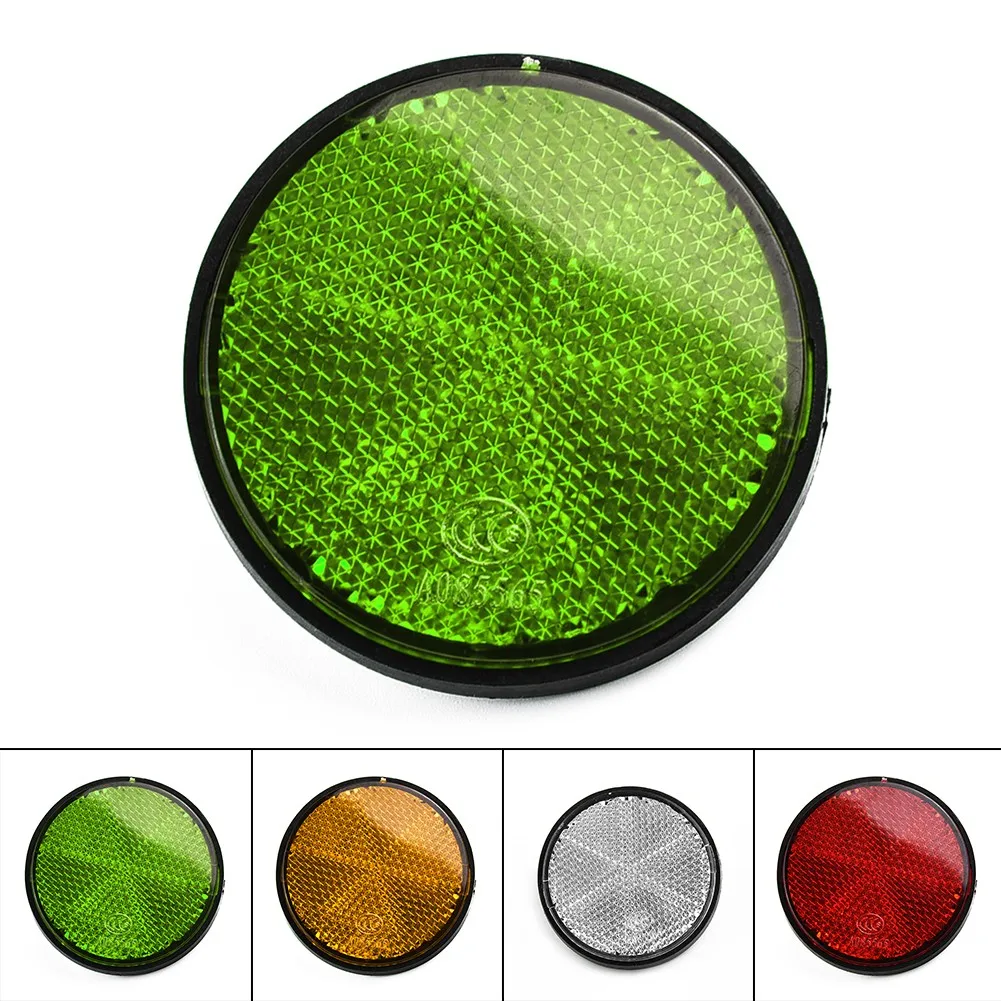 Bicycle Bike Round Reflector Night Cycling Safety Reflective motorcycles electro Bicycle Accessory Tool Green/Red/White/Orange bicycle reflective sticker motorbike night warning reflector film cycling decal tape bike accessories