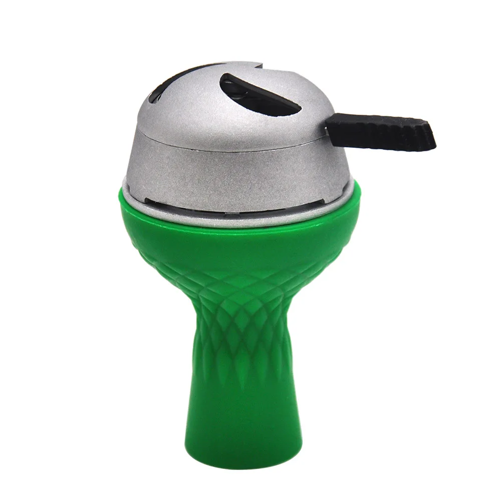 Green-Silver COURNOT Vortex стиль силиконовый кальян табачная чаша с металлическим держателем угля Sheesha Chicha Narguile аксессуары - Цвет: Green-Silver