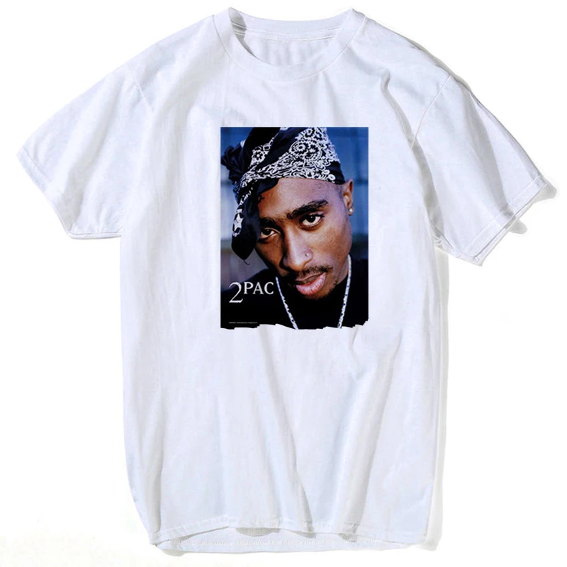 9933 Мужская футболка с принтом Тупак 2pac, белая футболка с коротким рукавом и круглым вырезом, уличная футболка в стиле хип-хоп Харадзюку - Цвет: 9933