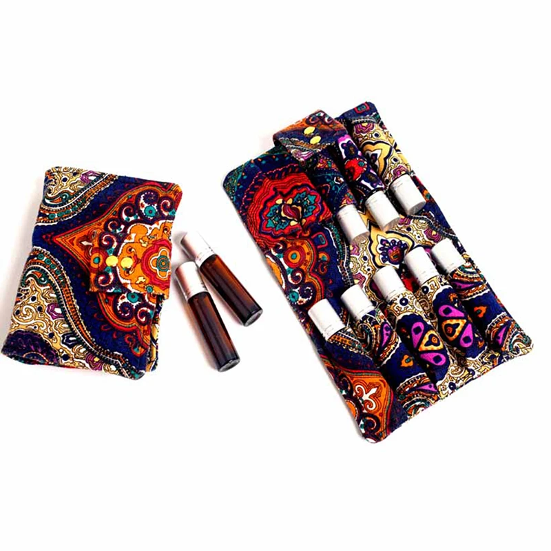 

10pcs 10ml Roller Essential Oil Diffuser Carrying drawsrting Case Tote Aromatherapy Canvas Bag