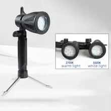 Светодиодный фотография Фотостудия светильник Камера софтбокс штатив-Трипод стойка лампы для светильник палатка белый теплый светильник 5500 K/2700 K 6W