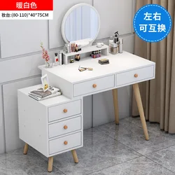 Tocador nórdico pequeño, mueble de almacenamiento minimalista y moderno, de lujo, con luz, para dormitorio