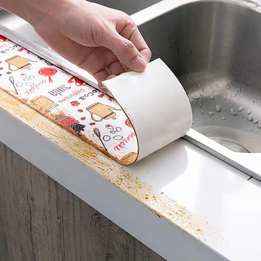 

1 Roll Kitchen Tape Bathroom Wall Sealing Tape PVC Material Waterproof Mold Proof Adhesive Tape Kitchen Accessories cozinha HH4