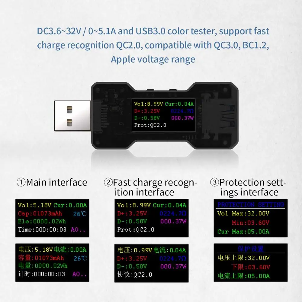 FNB18 USB Тестер DC Цифровой вольтметр amperimetro измеритель напряжения тока Ампер Вольты ампреметр детектор Банк питания зарядное устройство индикатор