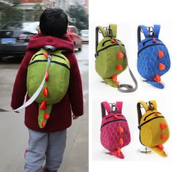 Ремни для обучения хождению ходьбы безопасности накладной рюкзак для детей мультфильм сумка с динозавром