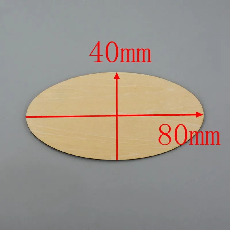 10-300 мм чистые необработанные деревянные овальные ремесла поставки Лазерная резка деревенская свадьба, дерево кольца украшения 171179 - Цвет: 80mm 30pcs