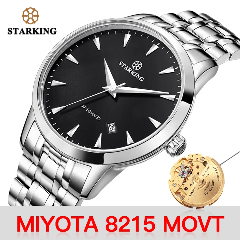 Мужские механические часы STARKING Miyota Movt наручные из нержавеющей стали