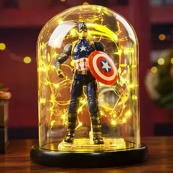 

The Avengers 4 Marvel Heroes Ant-Man/Thanos/Captain America Action Figure model Lighting Room decoration toy baby kids best gift