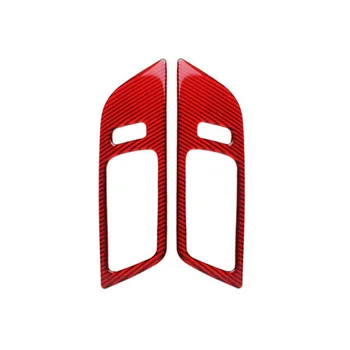 

2pcs Decor Cover Inner Door Handle Bowl Red For Ford Mustang 15-19 Trim