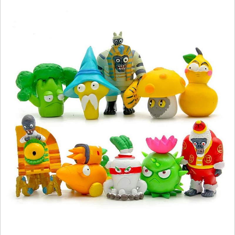 10pcs/set Plants VS Zombies Cute PVC Figure Dolls Birthday Collectible Gifts Toys For Kids Brinquedos