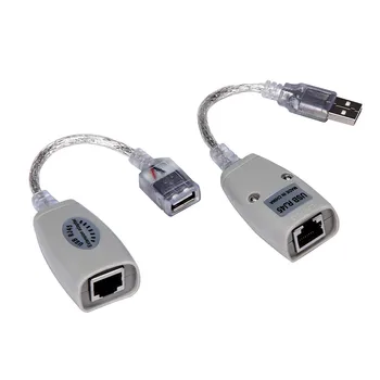 

150ft (45m) USB Extension Extender Adapter Up To 150ft Using CAT5 RJ45 LAN Cable USB RJ45 Extension Adapter