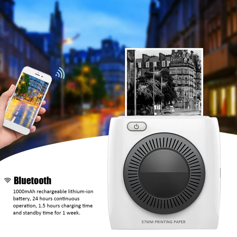 PAPERANG 2 фотопринтер 300 точек/дюйм Карманный драгголый Bluetooth принтер 304id