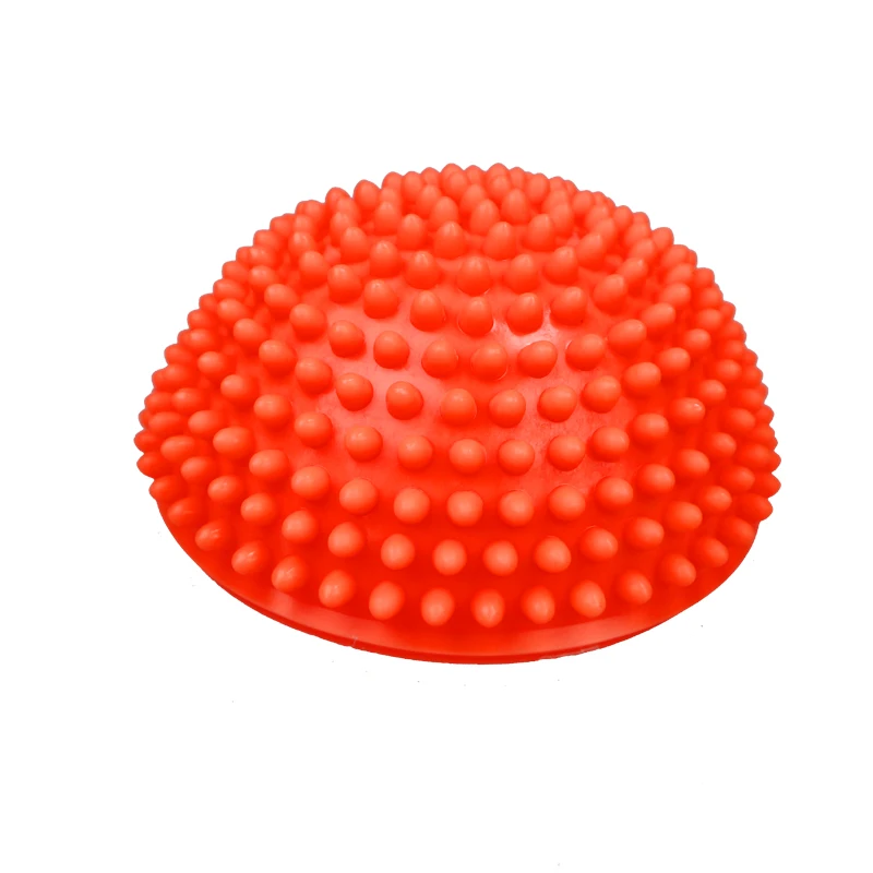 Надувной полусферический мяч для йоги, массажный фитбол, инструктор по упражнениям, Балансирующий мяч для спортзала, пилатеса, спорта, фитнеса - Цвет: Оранжевый