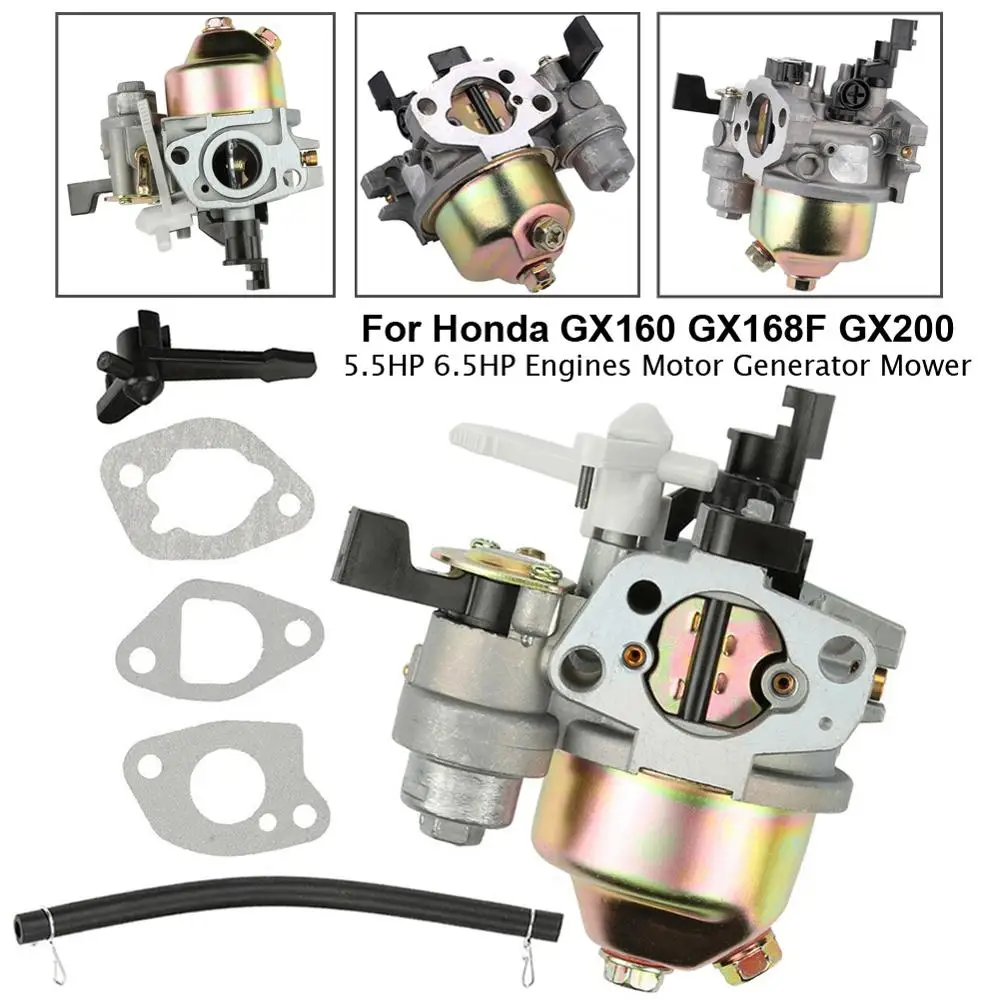 Карбюратор ПОДХОДИТ для Honda GX160 GX168F GX200 5.5HP 6.5HP + прокладка топливной трубы