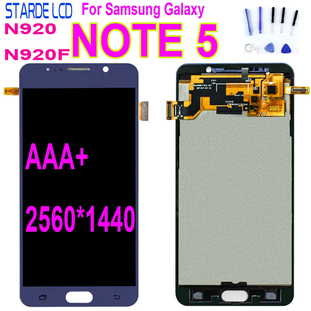 ЖК-дисплей 5 7 ''Note для Samsung Galaxy NOTE N920 N920F с сенсорным экраном и дигитайзером в