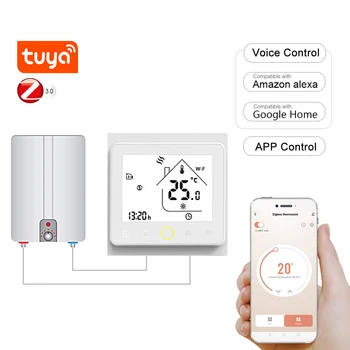 

Tuya ZigBee3.0 Thermostat Smart 5A Weekly Programmable Temperature Controller APP Voice Control for Water Boiler Gas Boiler
