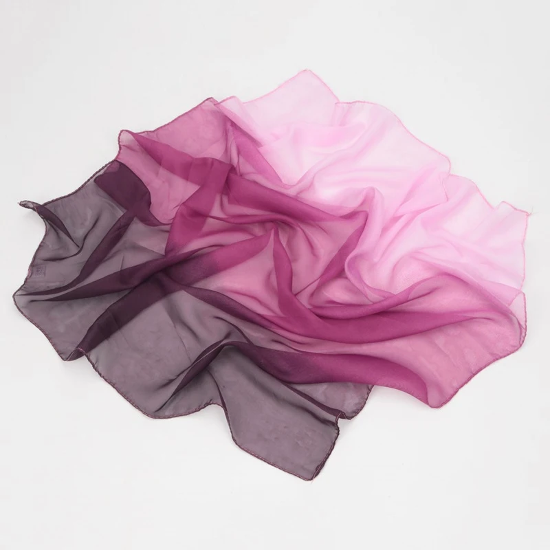 65*65cm Summer Fashion Chiffon Solid Color Scarf Ladies Head Neck Square Scarf Shawls Female Hair Ties Bands Neckerchief Shawls 6