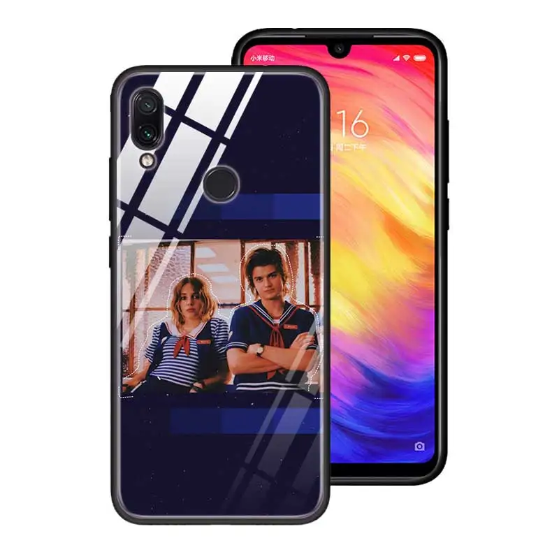 T03 Чехол из закаленного стекла для Red mi 7 8A Note6 7 8 K20 K20 Pro, задняя крышка для Xiaomi mi A3 CC9E CC9, силиконовый край, чехол для чужих вещей - Цвет: T03