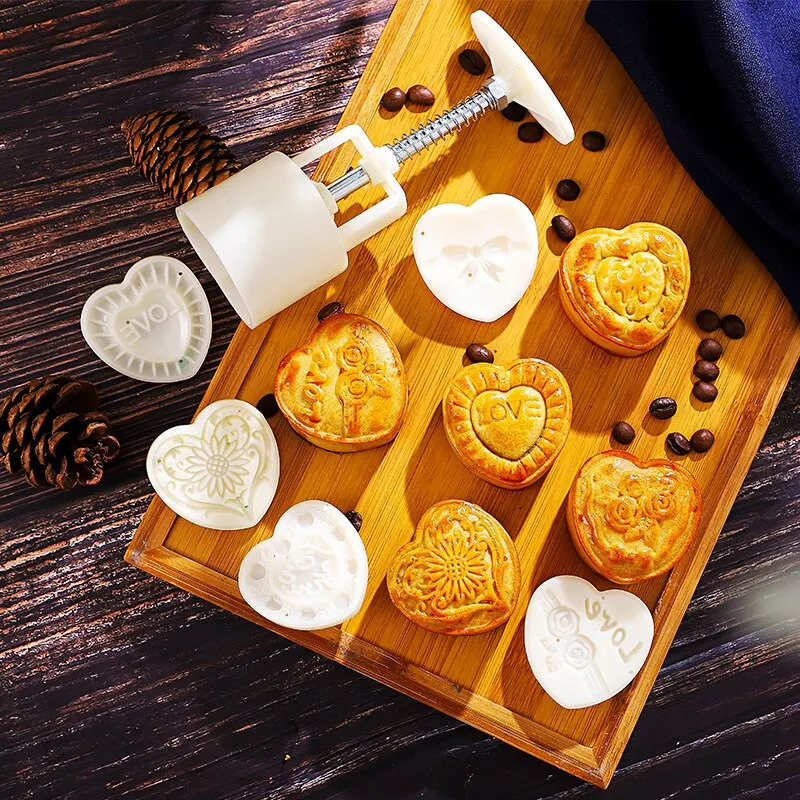 

DIY Hand-Pressure Fondant Cake Moon Cake Mould Cookie Cutter Pastry Baking Tool Flower Mould Dessert Pastry Decoration Tools