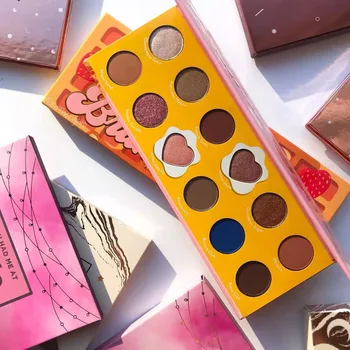 

New hot style of dumb light of pearl spring new 12 eye shadow color cross-border waterproof easy colored plates